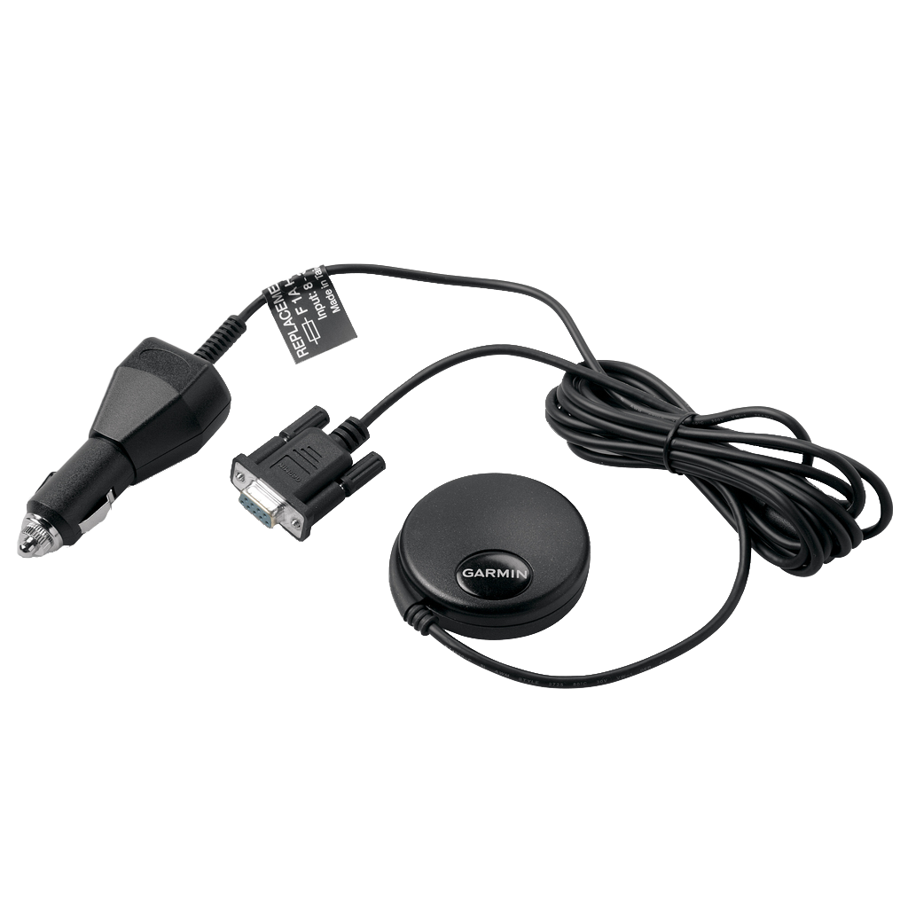 Garmin GPS 18x PC GPS receiver with car power adapter and round magnetic mount