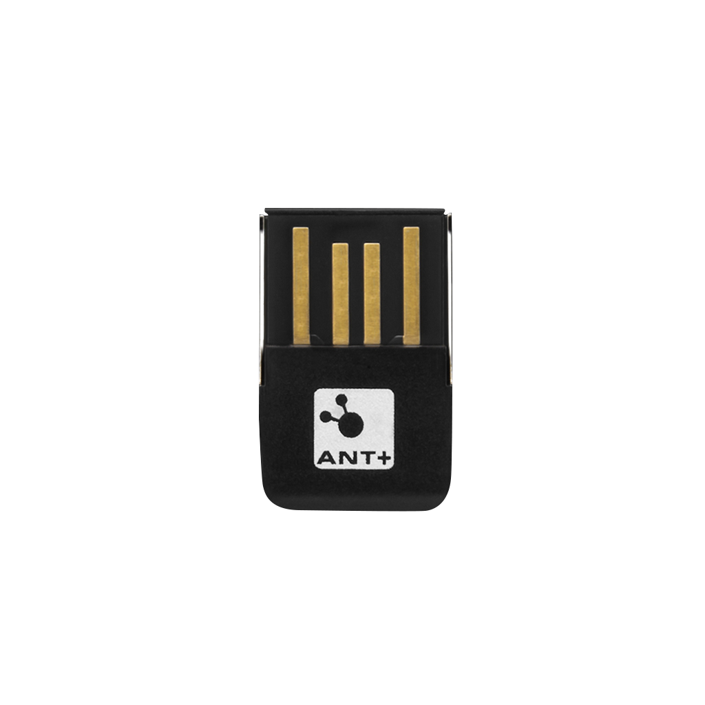 Garmin USB ANT Stick black with gold USB-A pins, ANT+ data adapter