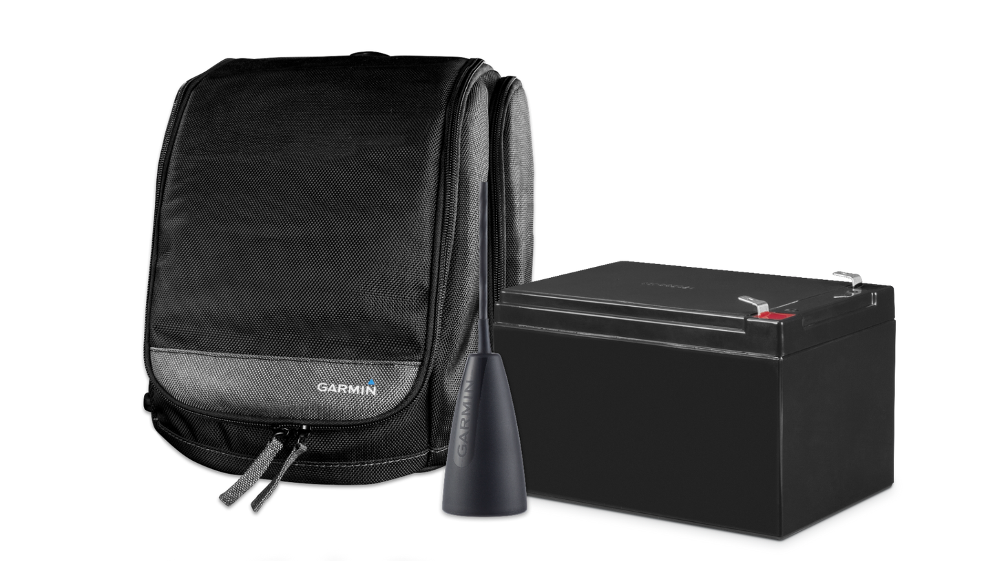 Garmin STRIKER Plus 4 Ice Fishing Bundle with Dual Beam-IF Transducer; includes carrying case and battery box