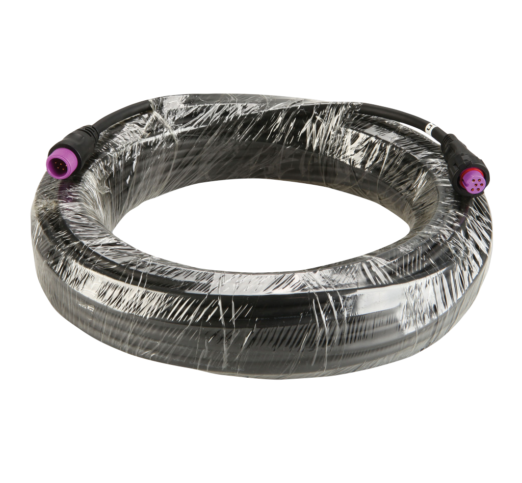 Garmin Threaded-Collar CCU Extension Cable, 25m, marine electronics accessory with purple connectors