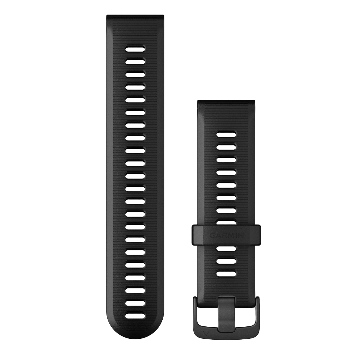 Garmin Forerunner watch bands, 22 mm, black with slate hardware, set of 2