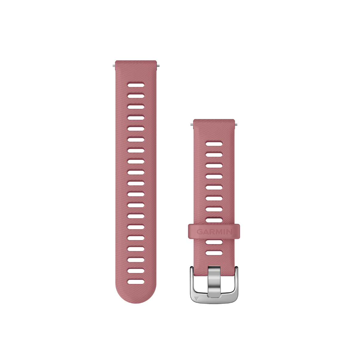 Garmin Quick Release Watch Bands, 18 mm, light pink with silver hardware, set of two