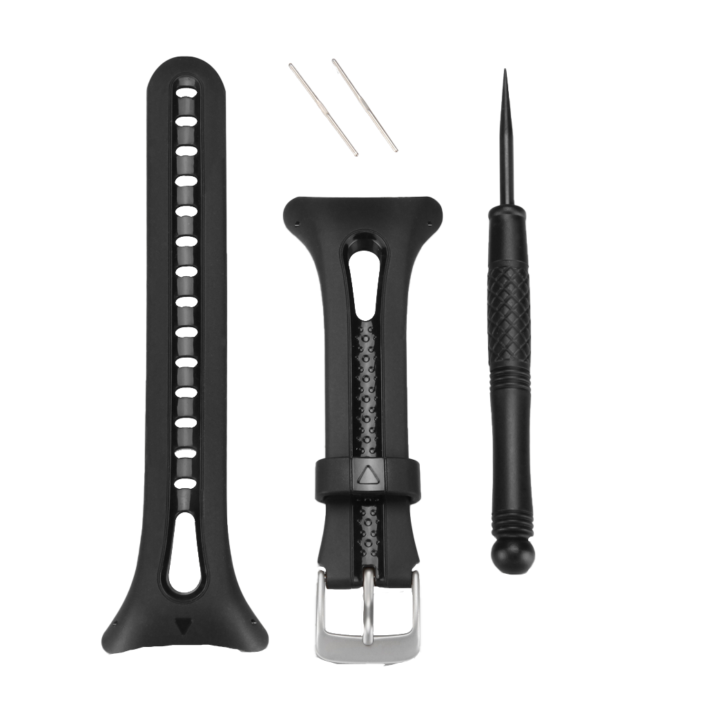 Garmin watch band, large, black for Forerunner 10/15; with removal tool and pins