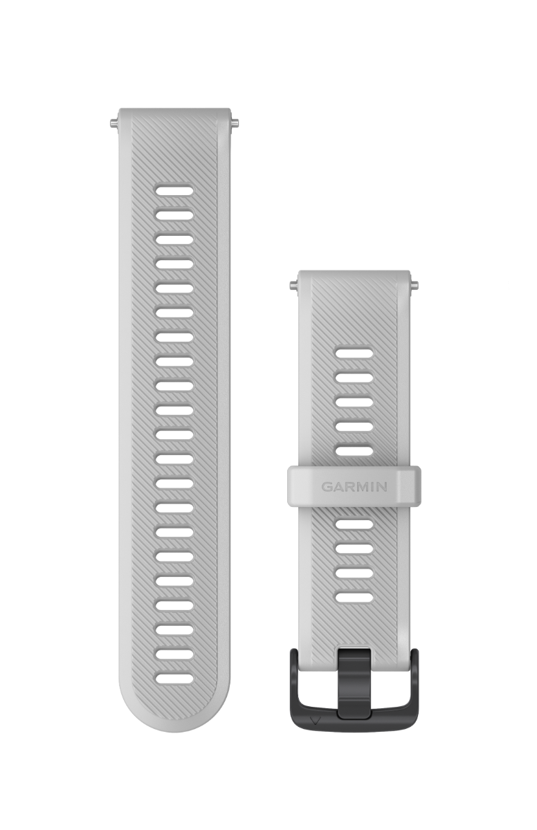 Garmin 745 replacement watch strap set, Whitestone band with slate hardware, includes two straps