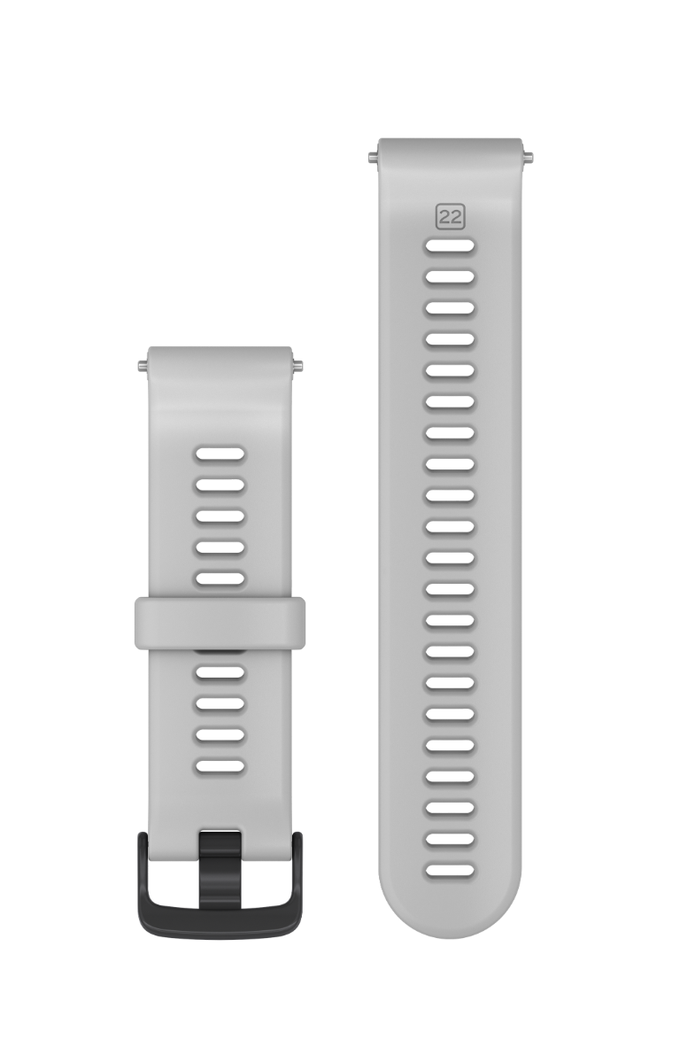 Garmin 745 replacement watch strap, Whitestone band with slate hardware, two-piece set