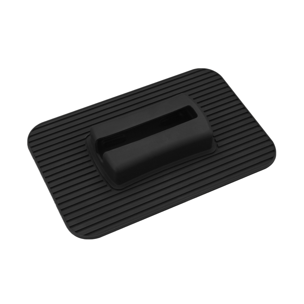 Garmin GLO portable friction mount, black plastic base with ridged rectangular platform