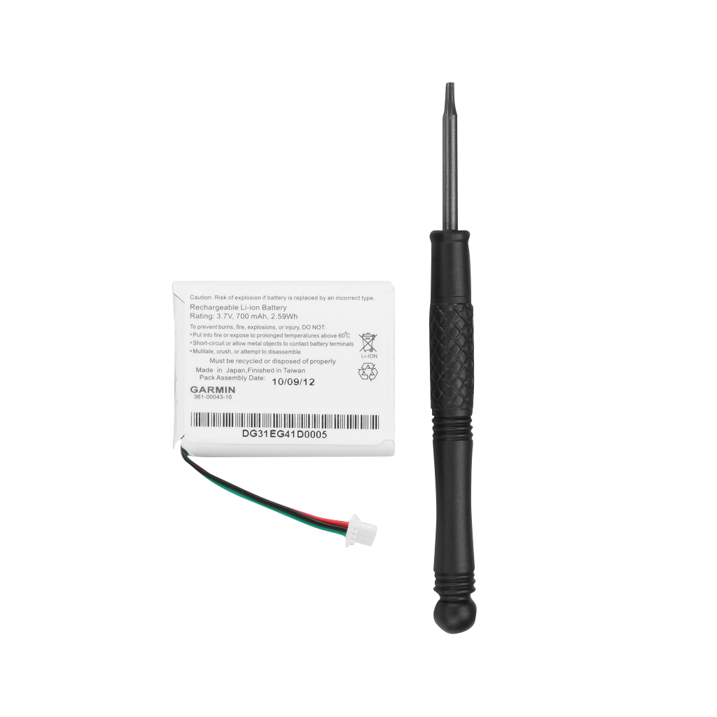 Garmin white rechargeable Li-ion battery for Delta and Delta Sport Dog devices; two-item set