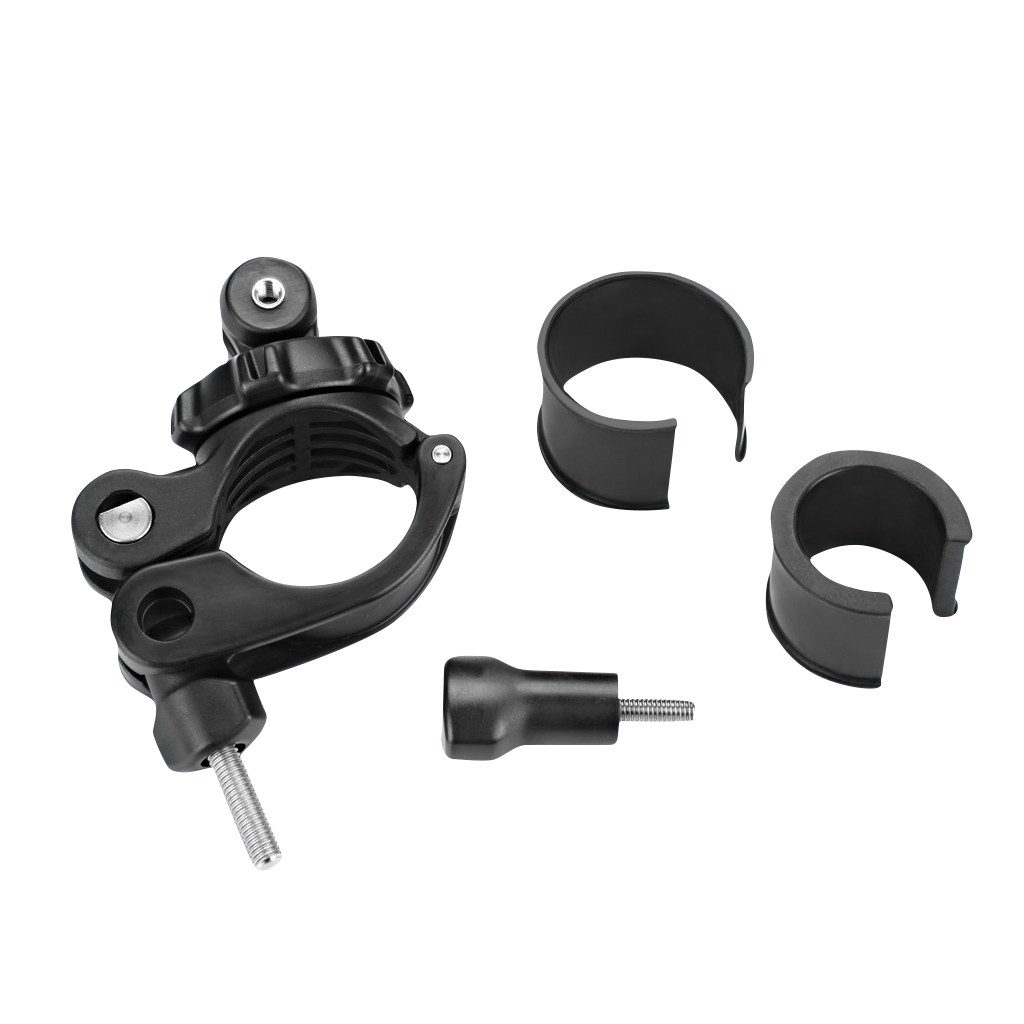 Bike/Large Tube VIRB mount by Garmin; black 5-piece kit with clamps and screws