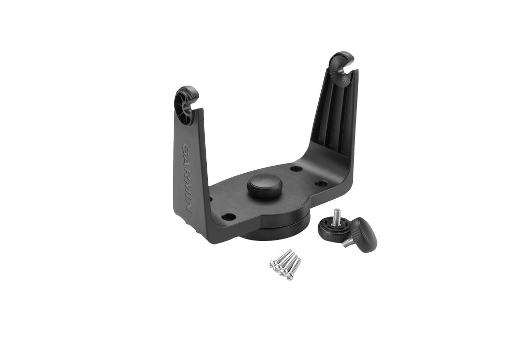 Garmin tilt/swivel mounting bracket for EchoMAP and GPSMAP marine displays, black with screws and knobs