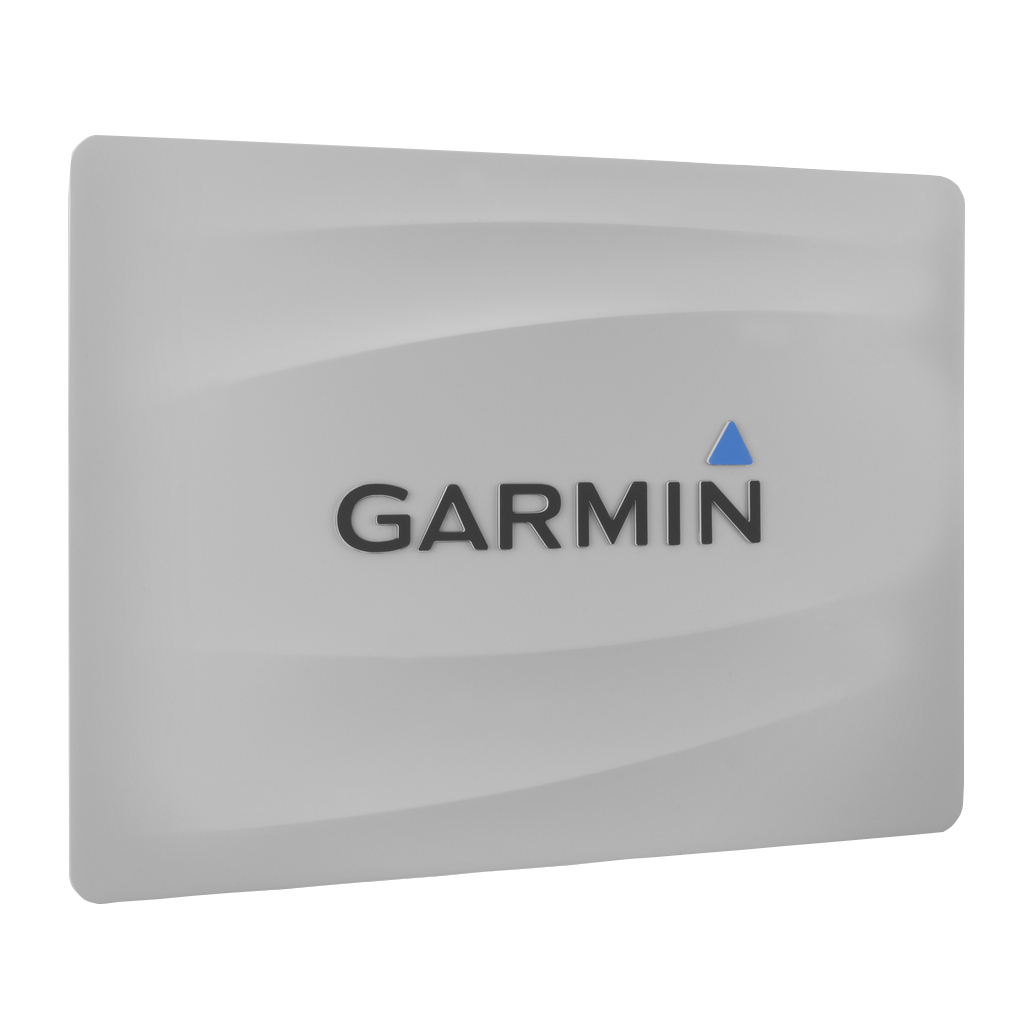 Garmin GPSMAP 8212 protective cover in gray plastic with Garmin logo.