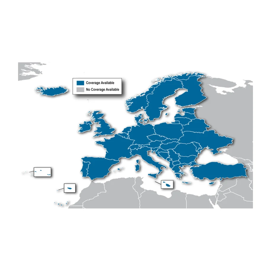 Garmin Cycle Map Europe microSD/SD Card; Europe map with blue coverage shading