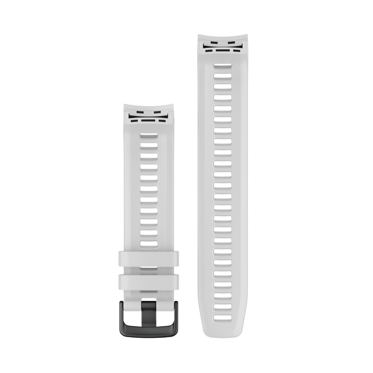 Garmin Cloudbreak watch bands (010-12854-30), white silicone bands with black buckle (pair)