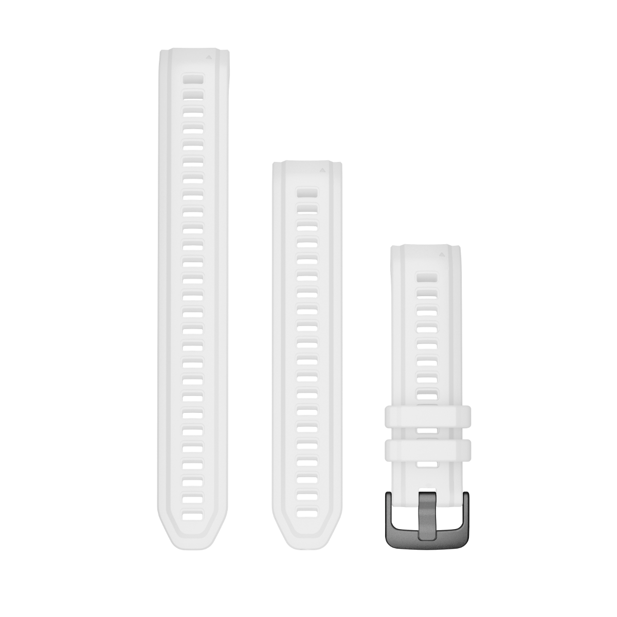 Garmin 20mm Whitestone watch bands, white silicone straps, 3-pack (010-13104-06)