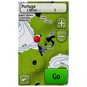 Garmin Boundary Waters microSD/SD map card; Garmin GPS map data for Boundary Waters region.