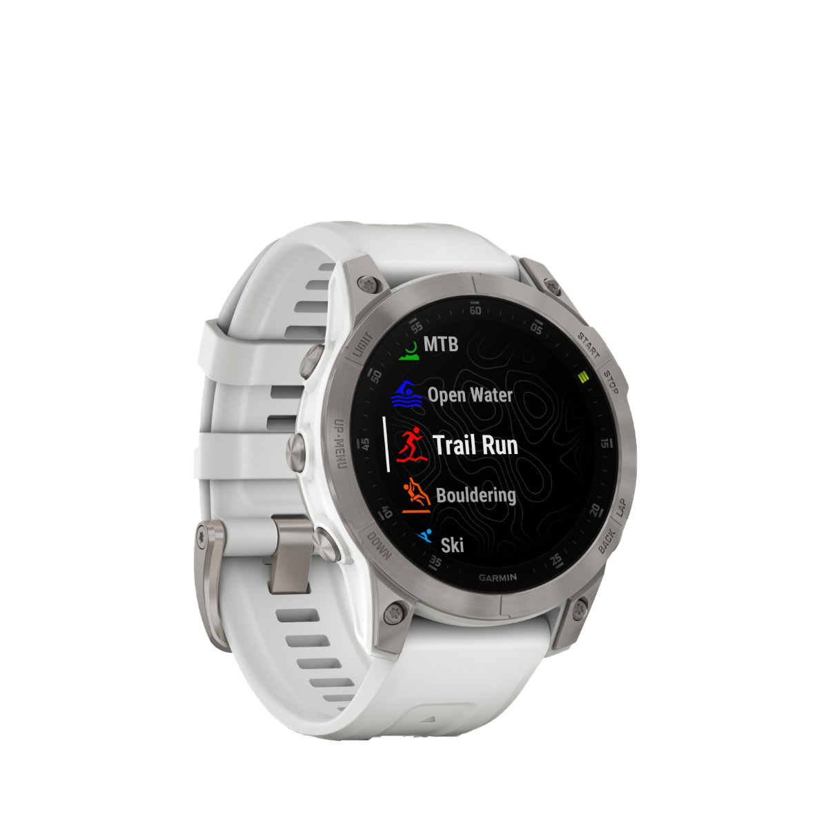 Garmin Epix Gen 2 smartwatch, white titanium with built-in maps