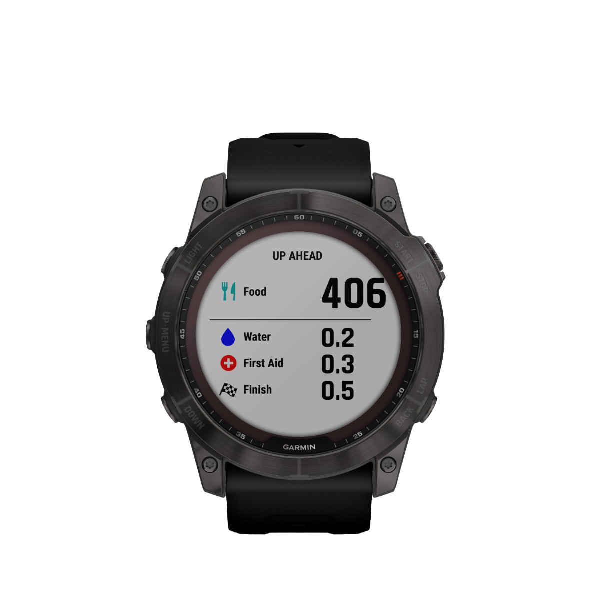 Garmin Fenix 7X Sapphire Solar smartwatch with black band and carbon gray DLC titanium case