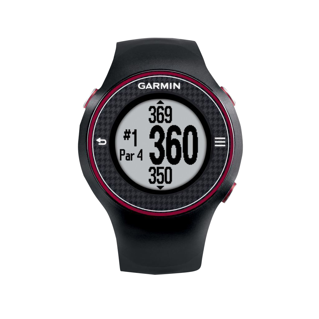 Garmin Approach S3 golf GPS smartwatch, black with red bezel, refurbished