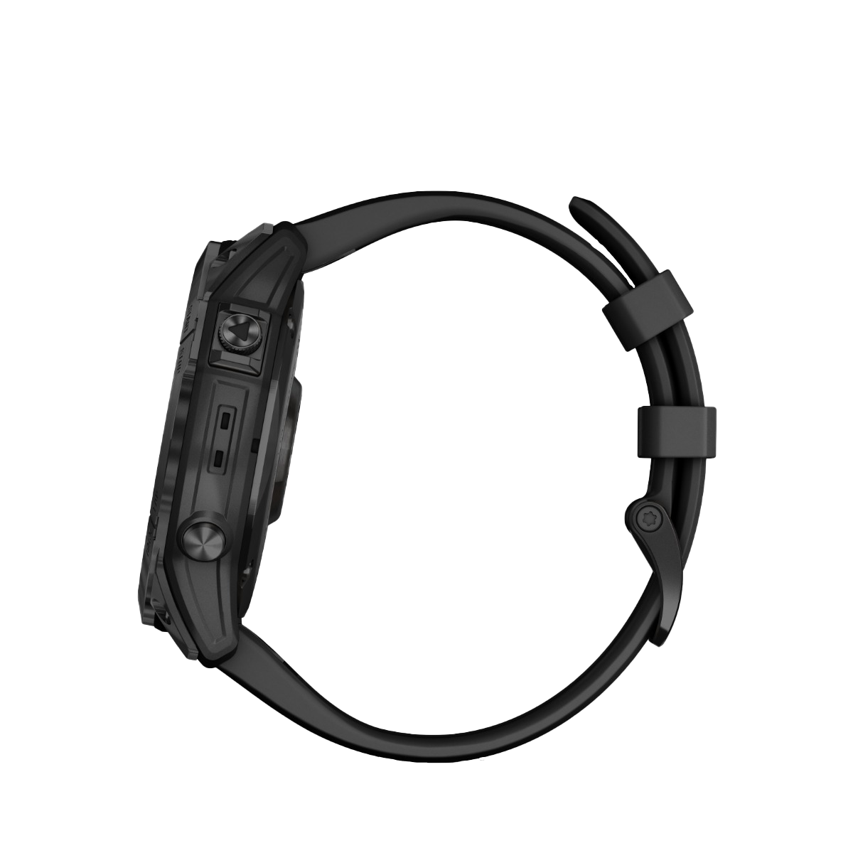 Garmin Fenix 7x Sapphire Solar smartwatch with black DLC titanium case and black band