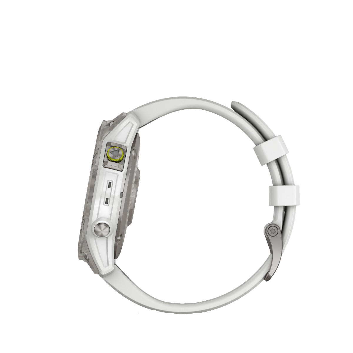 Garmin Epix Gen 2 smartwatch with white titanium case and white band