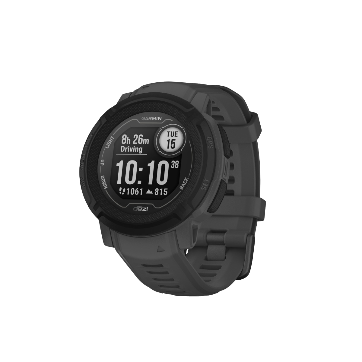 Garmin Instinct 2 Dezl Edition smartwatch, black rugged GPS watch