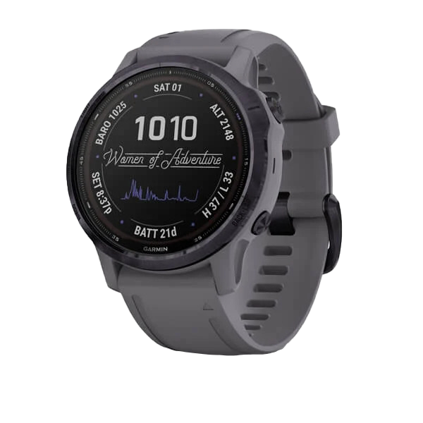 Garmin Fenix 6S Pro Solar - Amethyst Steel with Shale Gray Band (010-02409-14) by Garmin