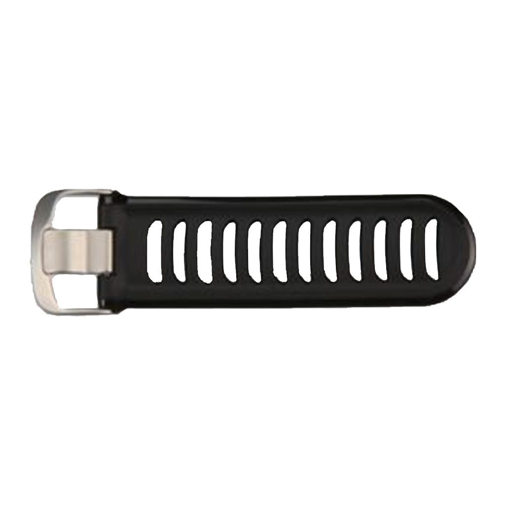 Garmin Expander watch strap for Forerunner 910XT, black rubber with silver buckle