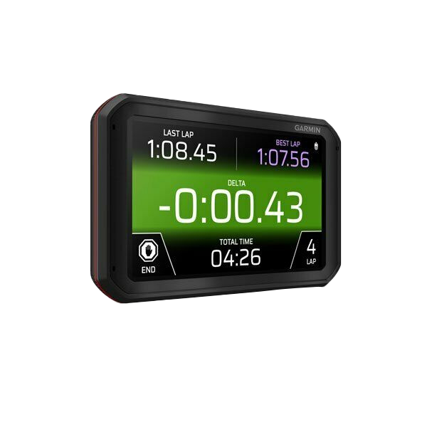 Garmin Catalyst Driving Performance Optimizer, refurbished GPS device with black body and green LCD display
