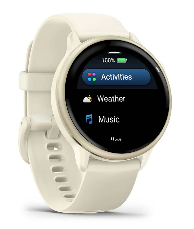 Garmin Vivoactive 6, Lunar Gold with Bone Band (010-02985-01) by Garmin