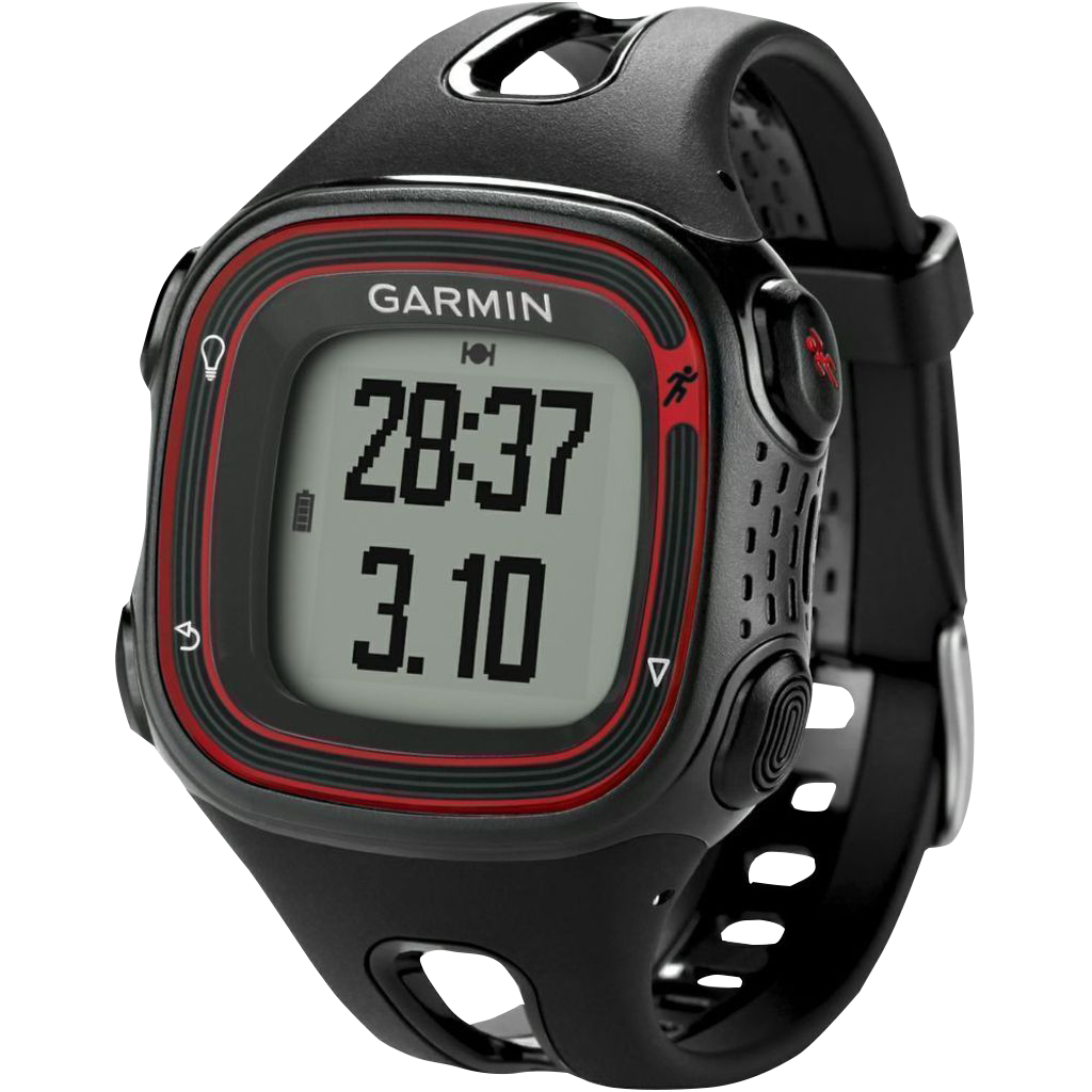 Garmin Forerunner 10, Black & Red, Fitness GPS Smartwatch for Runners (Garmin Certified Refurbished) by Garmin