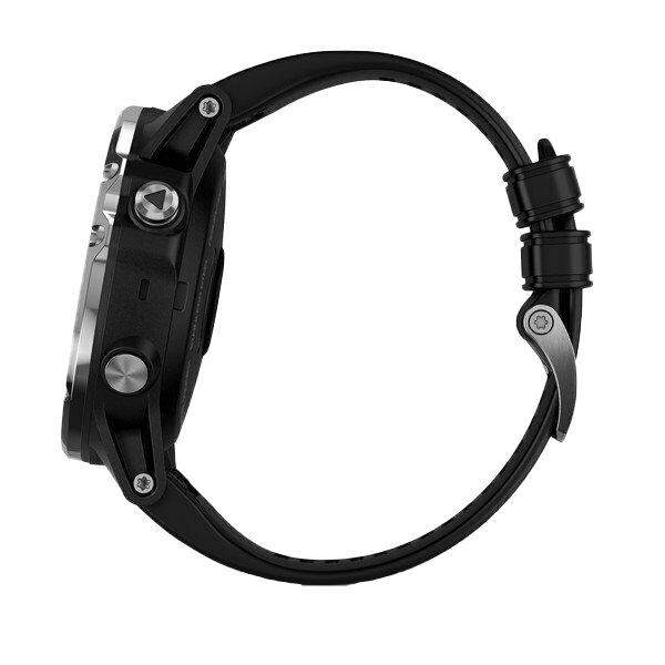 Garmin Descent Mk1 dive computer watch, silver case with black band, certified refurbished