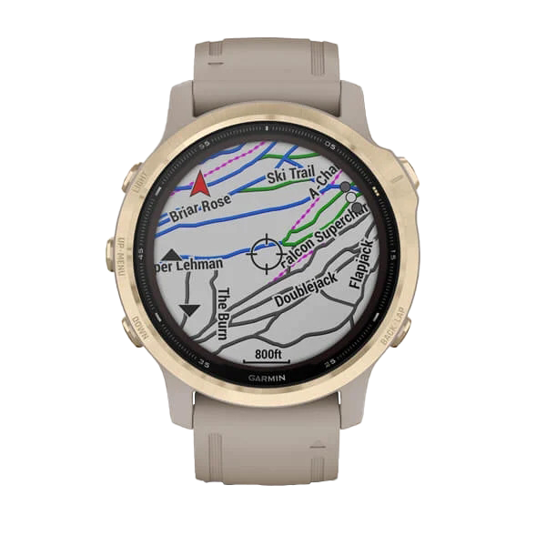 Garmin Fenix 6S Pro Solar - Light Gold with Light Sand Band (010-02409-10) by Garmin