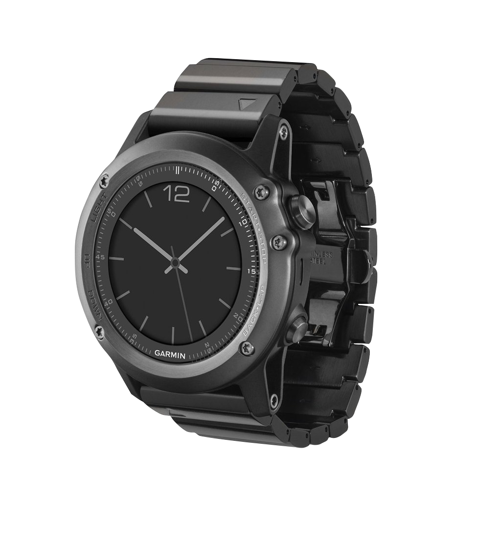 Garmin Fenix 3 Sapphire smartwatch with black metal band, Performer Bundle 010-01338-25