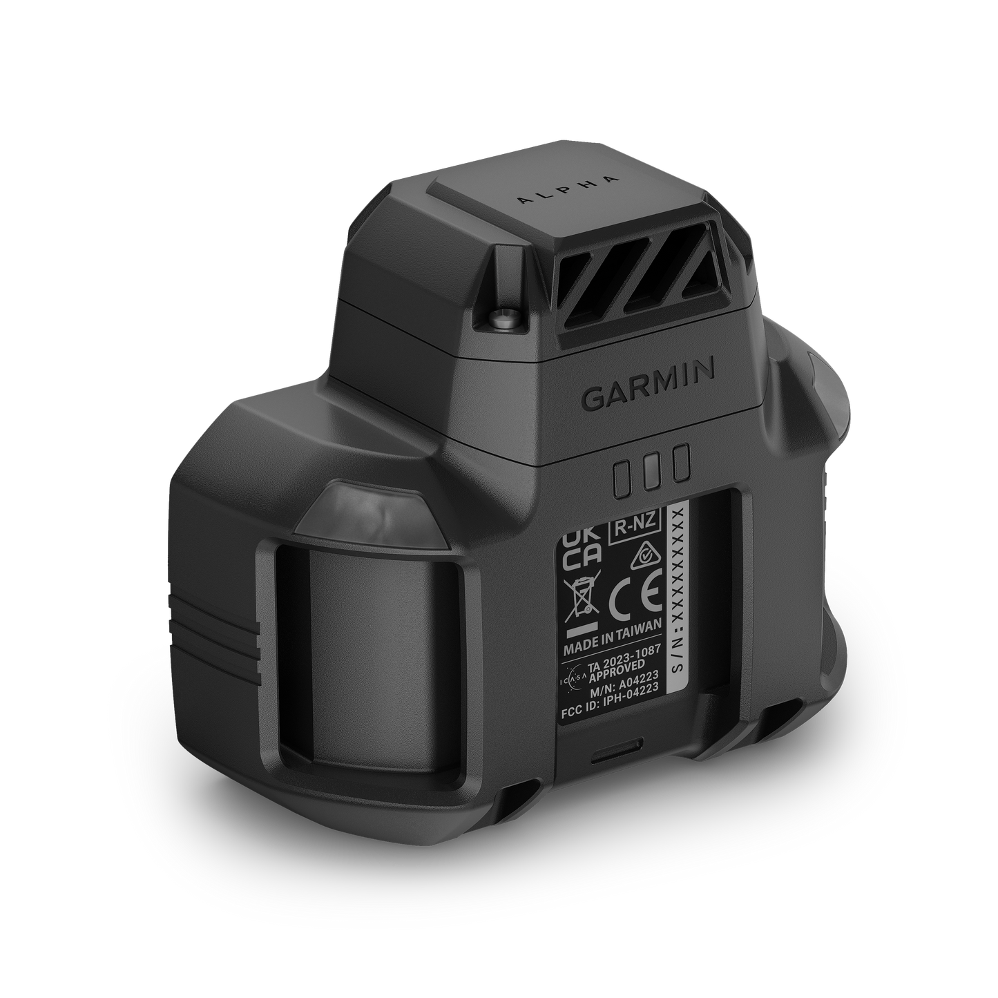 Garmin Beeper Battery Pack for Alpha hunting dog equipment, dark gray