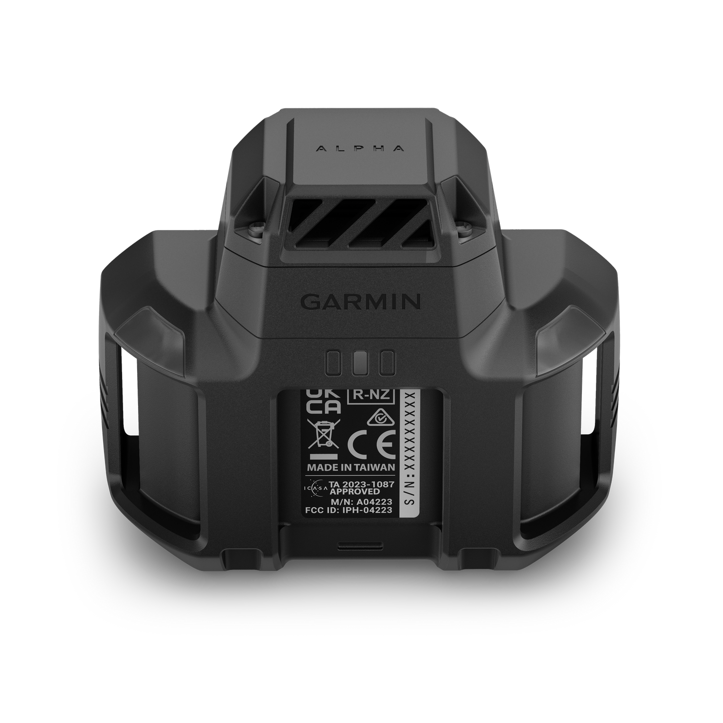 Garmin Alpha Beeper Battery Pack 010-03383-00, dark gray for hunting dog equipment.