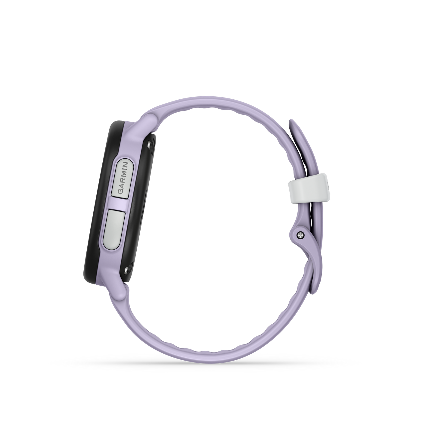 Garmin Bounce 2 smartwatch with light purple silicone strap