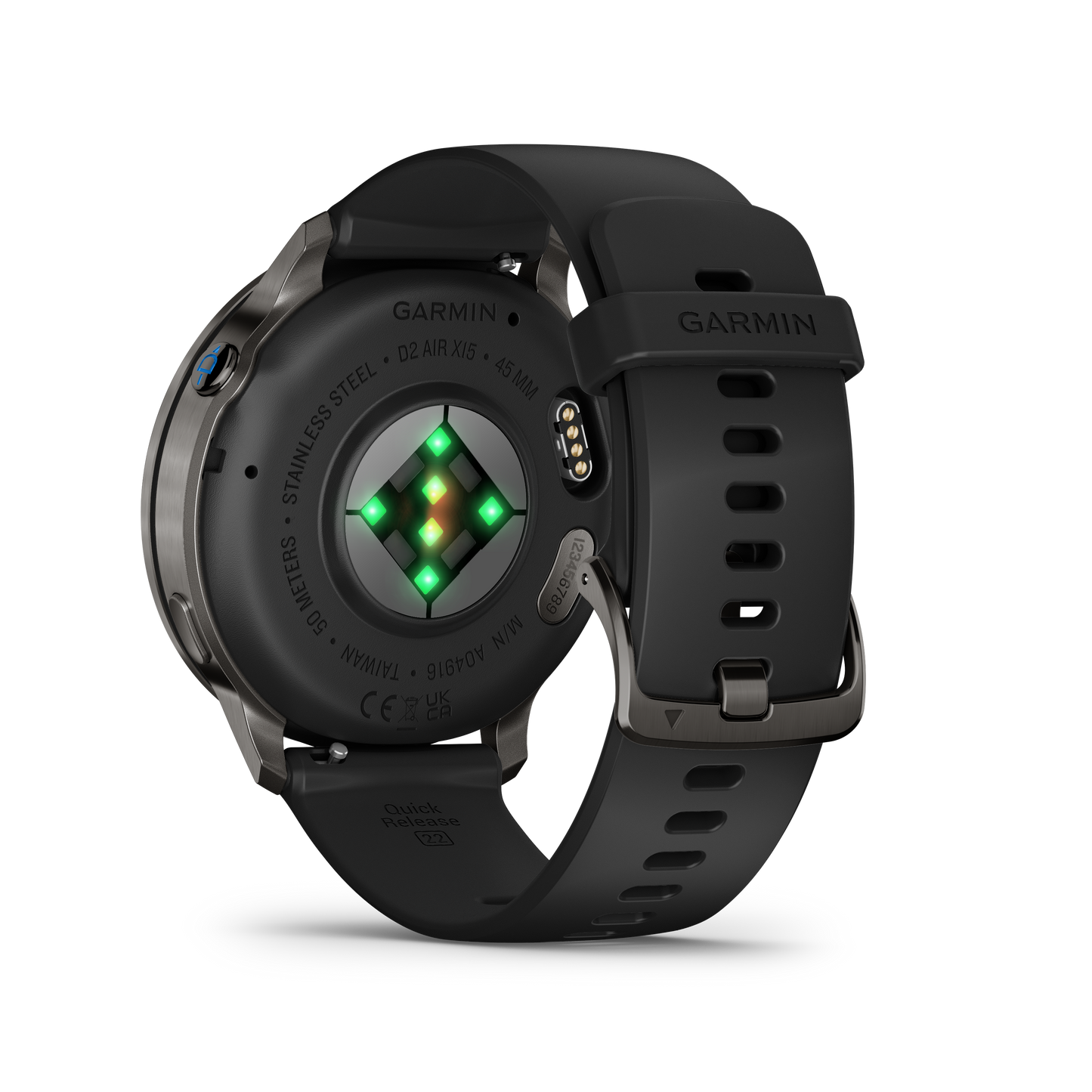 Garmin D2 Air X15 aviation smartwatch in slate with black silicone band