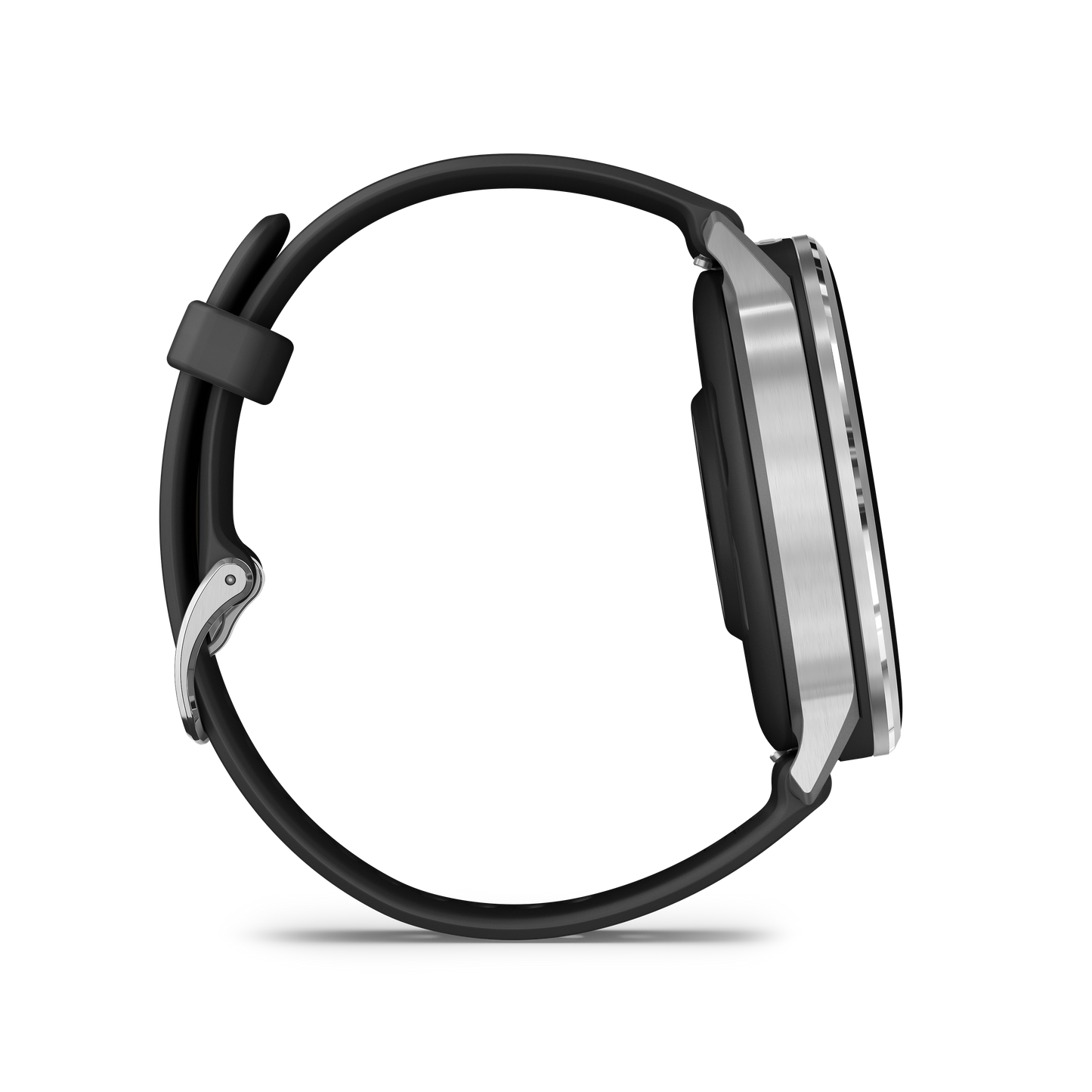 Garmin D2 Air X15 smartwatch with a silver case and black silicone band