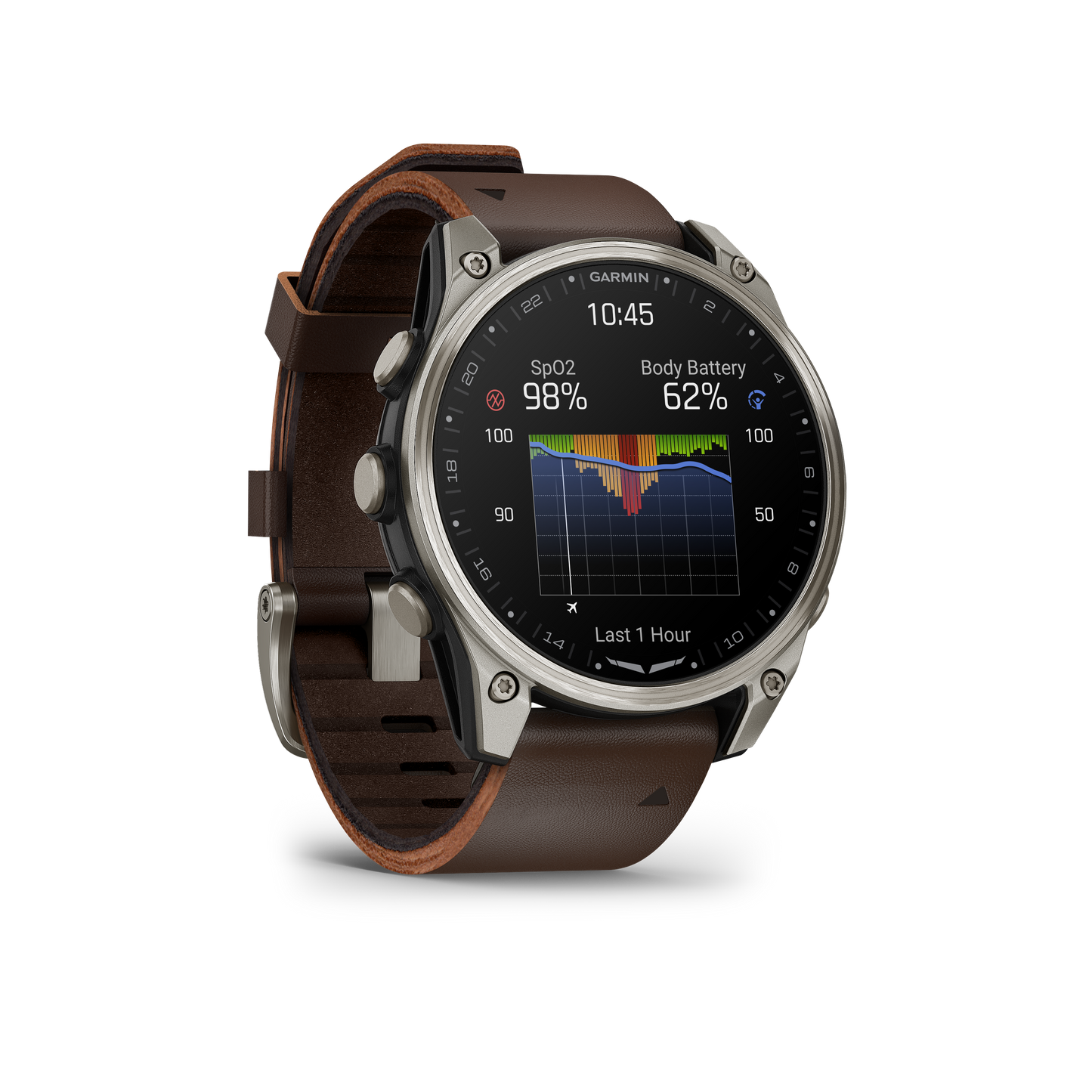 Garmin D2 Mach 1 Pro, montre connectée aviateur 51 mm avec bracelet en titane ventilé (010-02804-80)