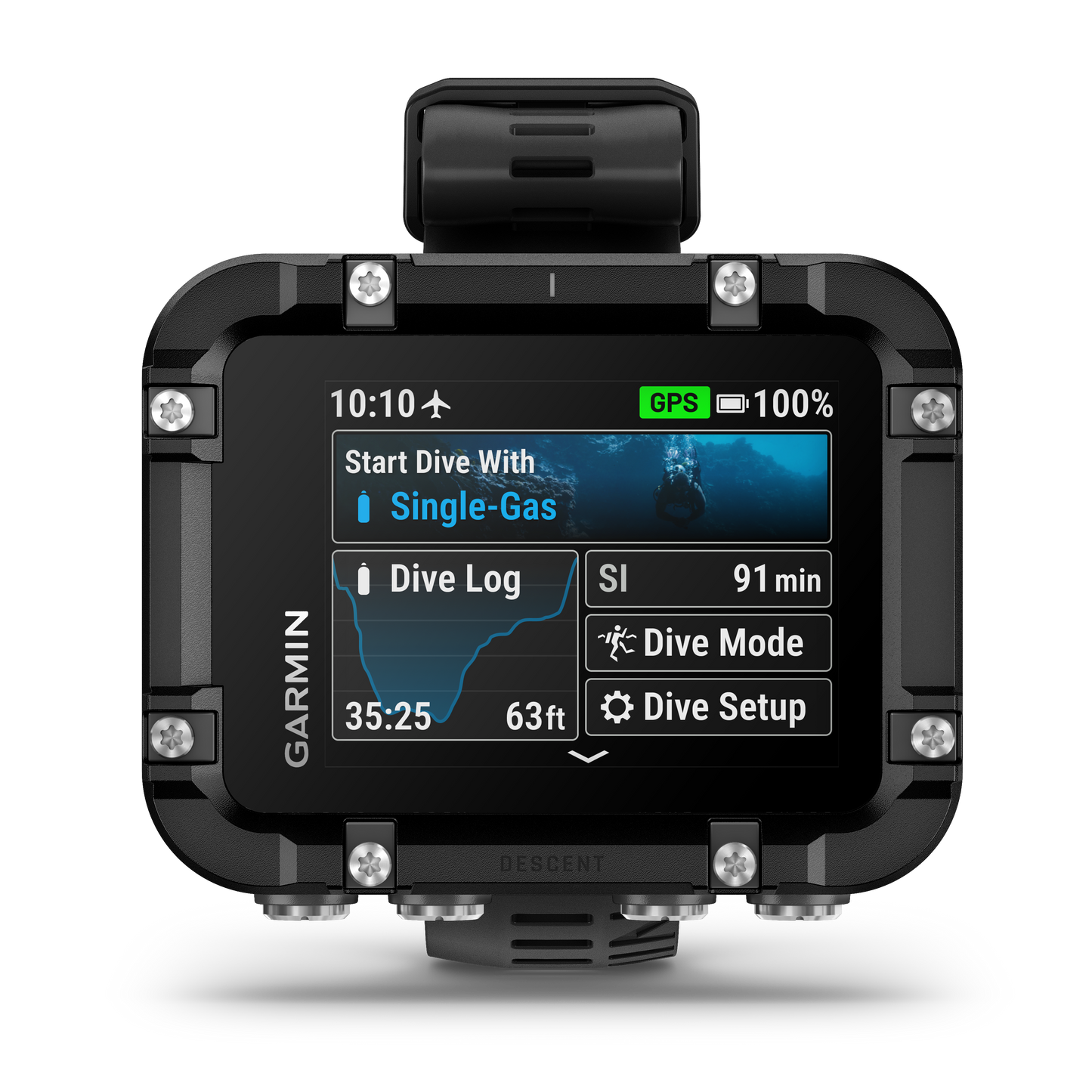 Garmin Descent X30 dive computer in rugged protective housing
