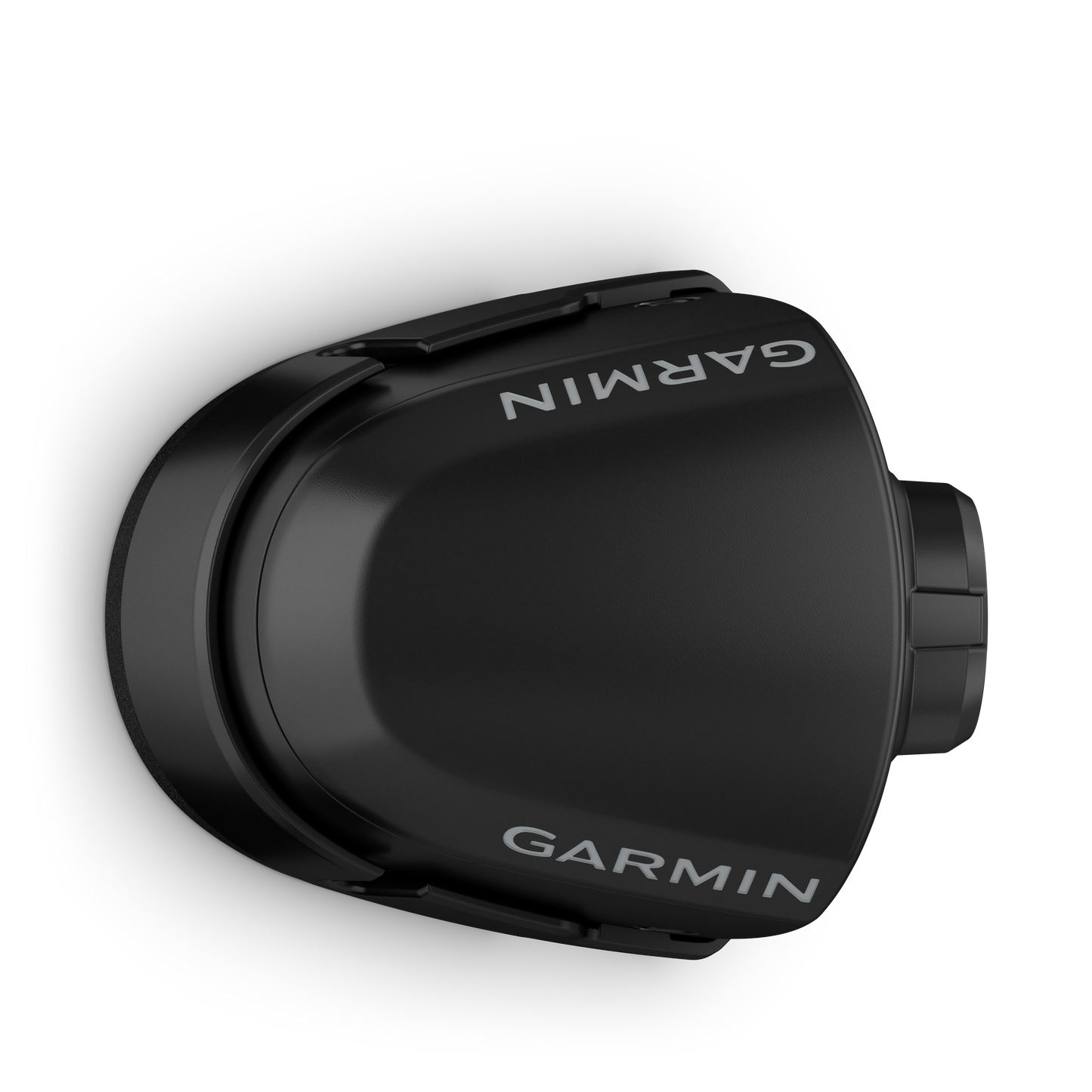 Garmin dēzl DualView dash video camera, black compact dash cam with Garmin branding.