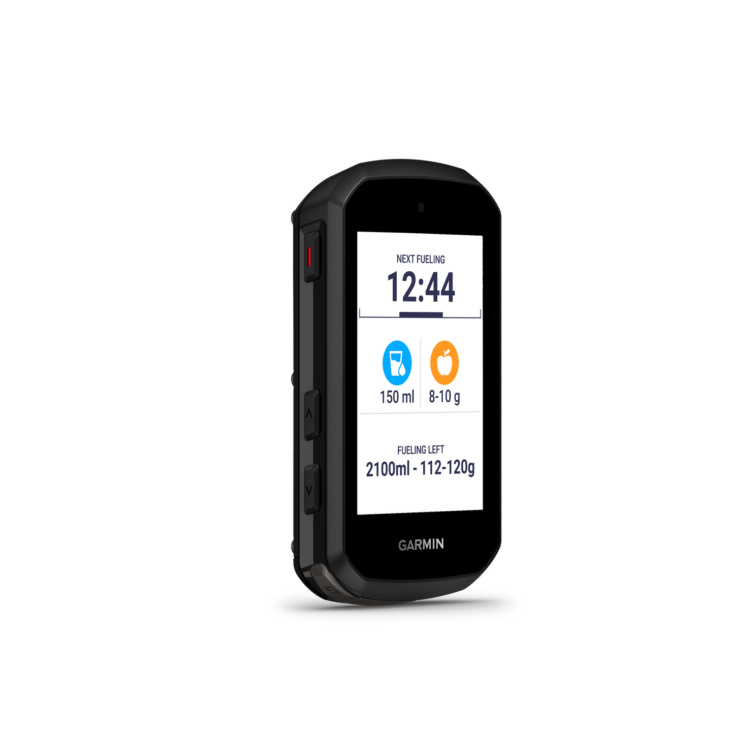 Garmin Edge 850 device only; black bicycle computer with Garmin branding and fueling metrics on screen.
