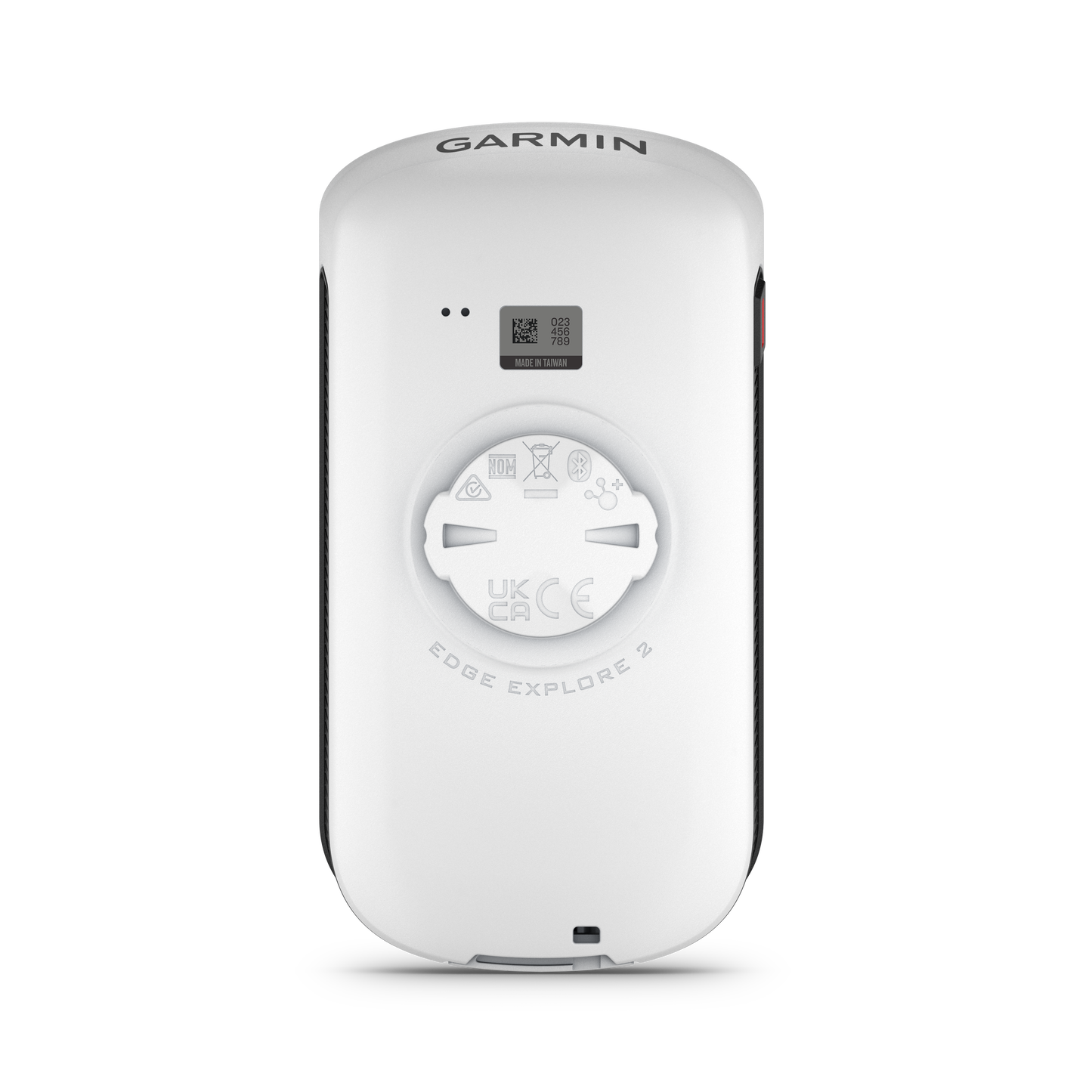 Garmin Edge Explore 2 bicycle computer, white housing with Garmin logo