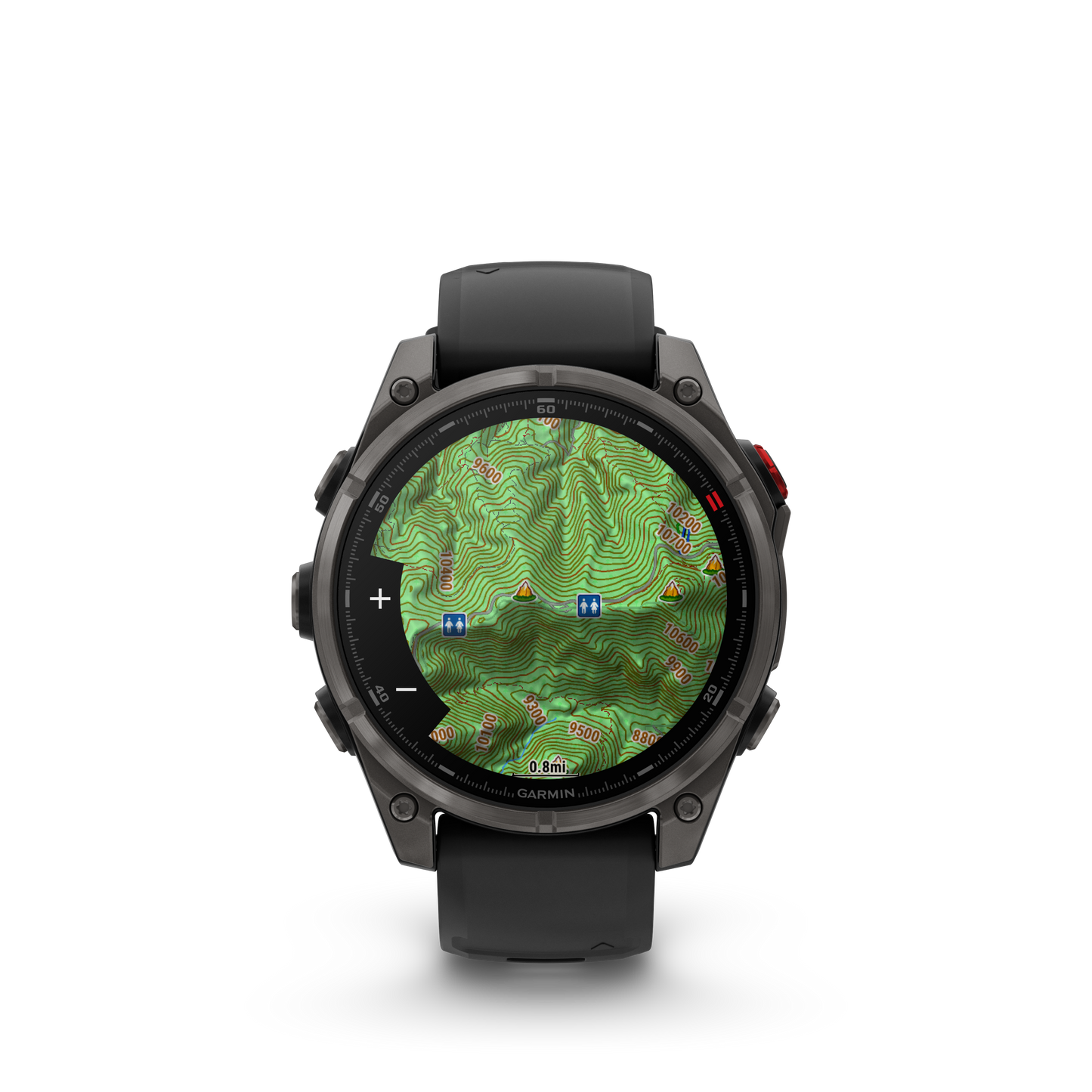 Garmin Fenix 8 Pro smartwatch, 51 mm, AMOLED, Sapphire, Carbon Gray DLC Titanium with black/pebble gray silicone band
