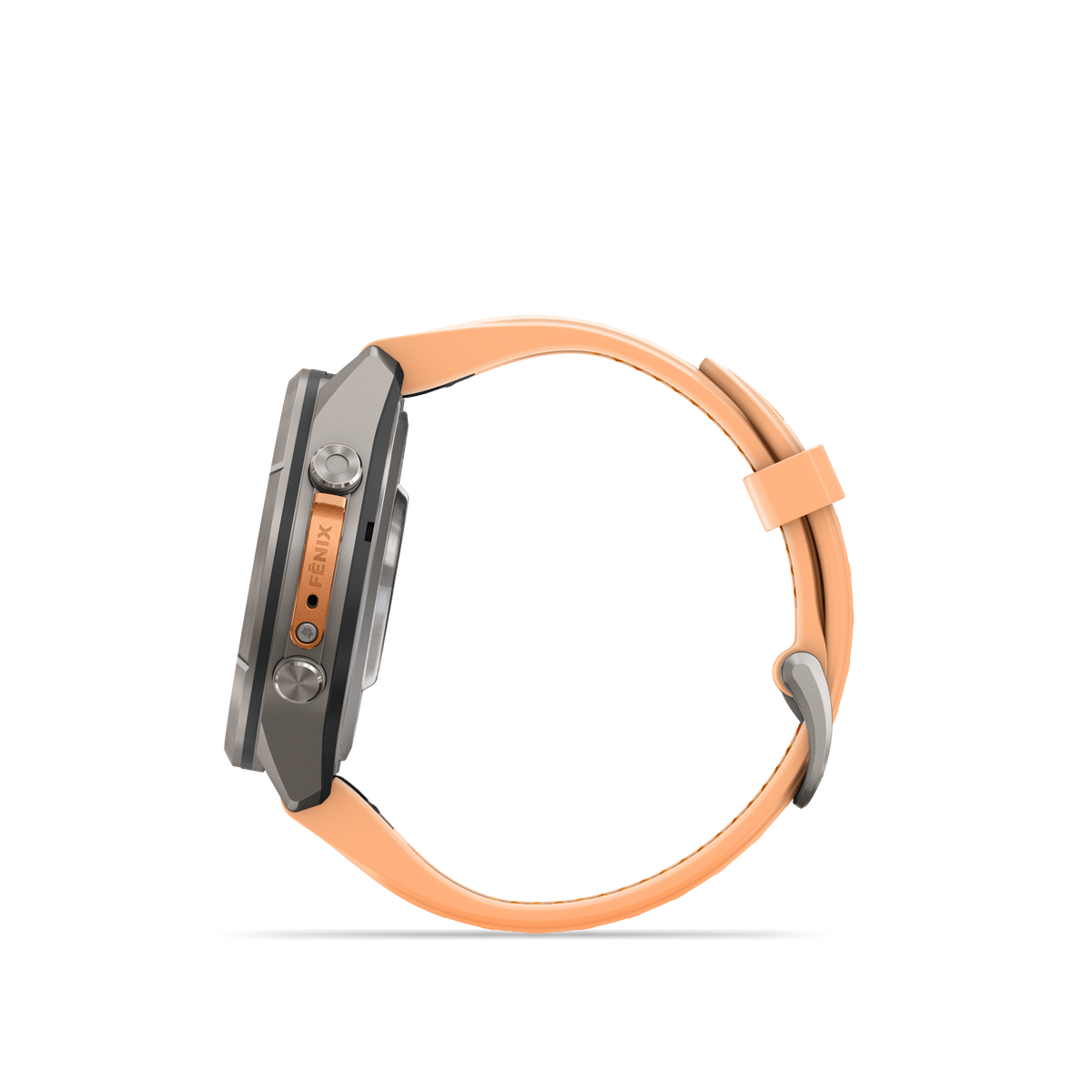 Garmin Fenix 9 Pro inReach AMOLED, (43mm), Titanium w/ Pink and Orange Silicone Band (010-04335-00)