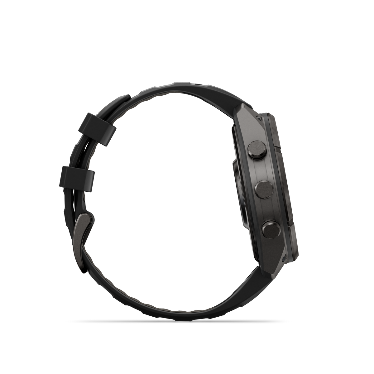 Garmin Fenix 9 Pro inReach AMOLED smartwatch, 47mm DLC titanium case, black/gray silicone band