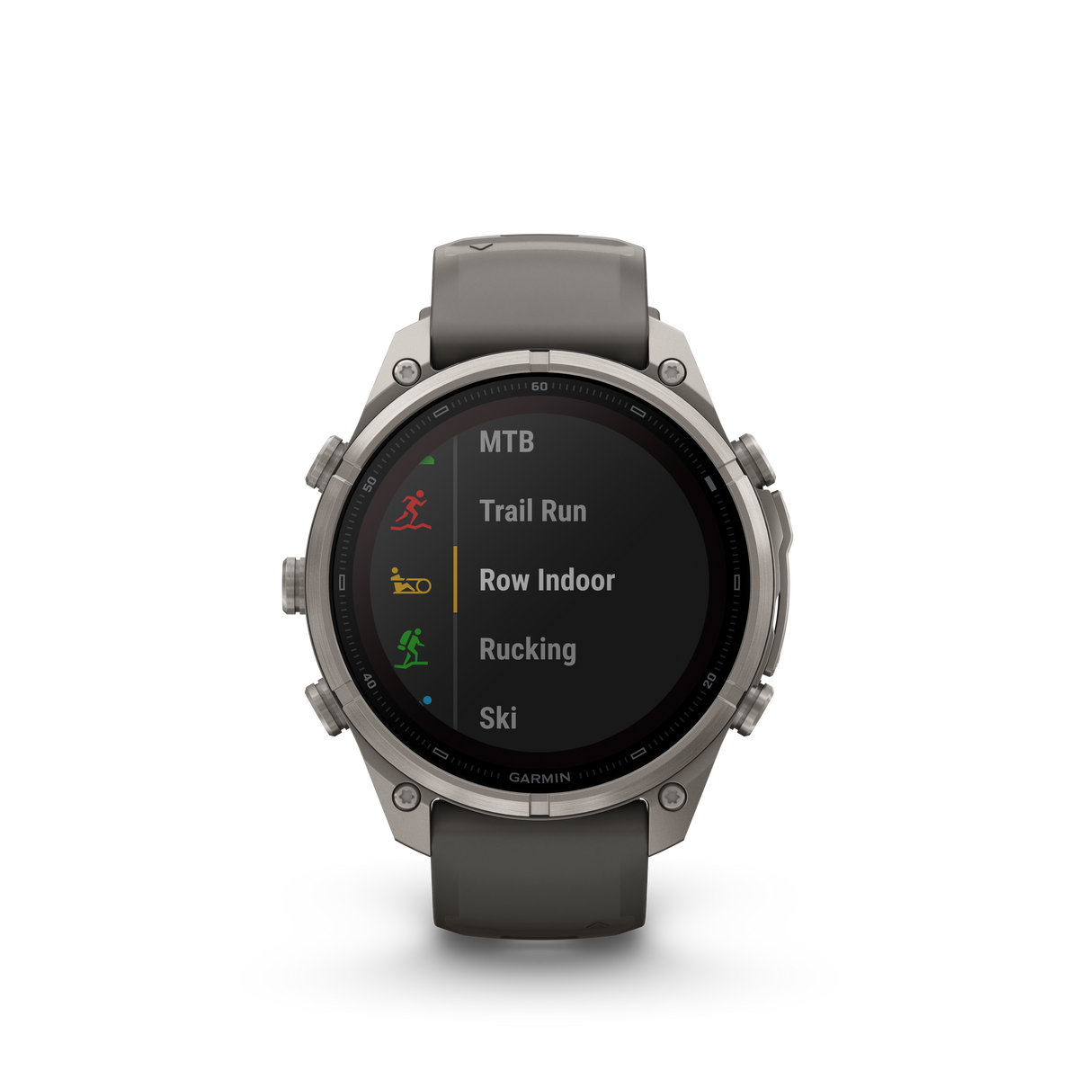 Garmin Fenix 9 Pro inReach Solar smartwatch, 47mm titanium case with gray/silver silicone band