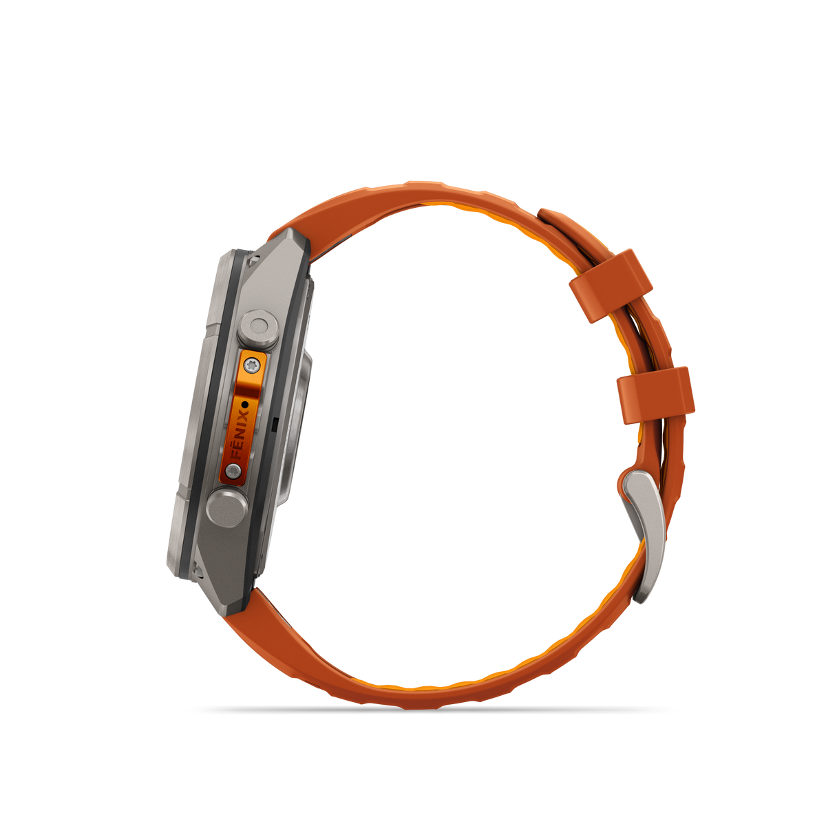 Garmin Fenix 9 Pro AMOLED, (47mm), Titanium w/ Orange Silicone Band (010-04336-05)