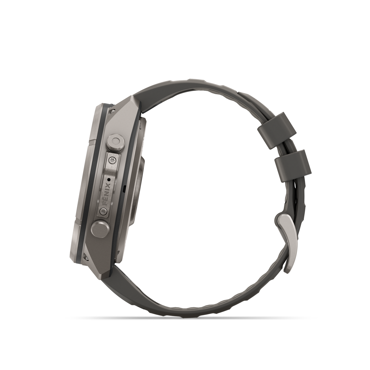 Garmin Fenix 9 Pro Solar titanium 51mm smartwatch with gray silicone band