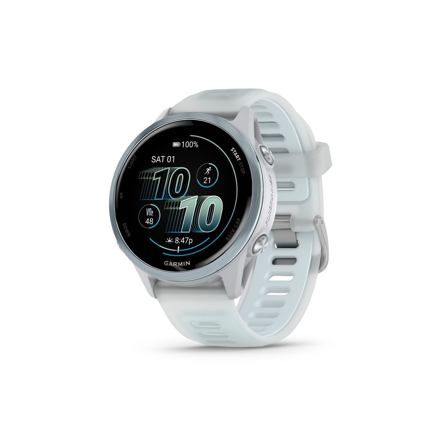 Garmin Forerunner 570, 42mm, Cloud Blue with Whitestone/Cloud Blue Band (010-02970-01) by Garmin
