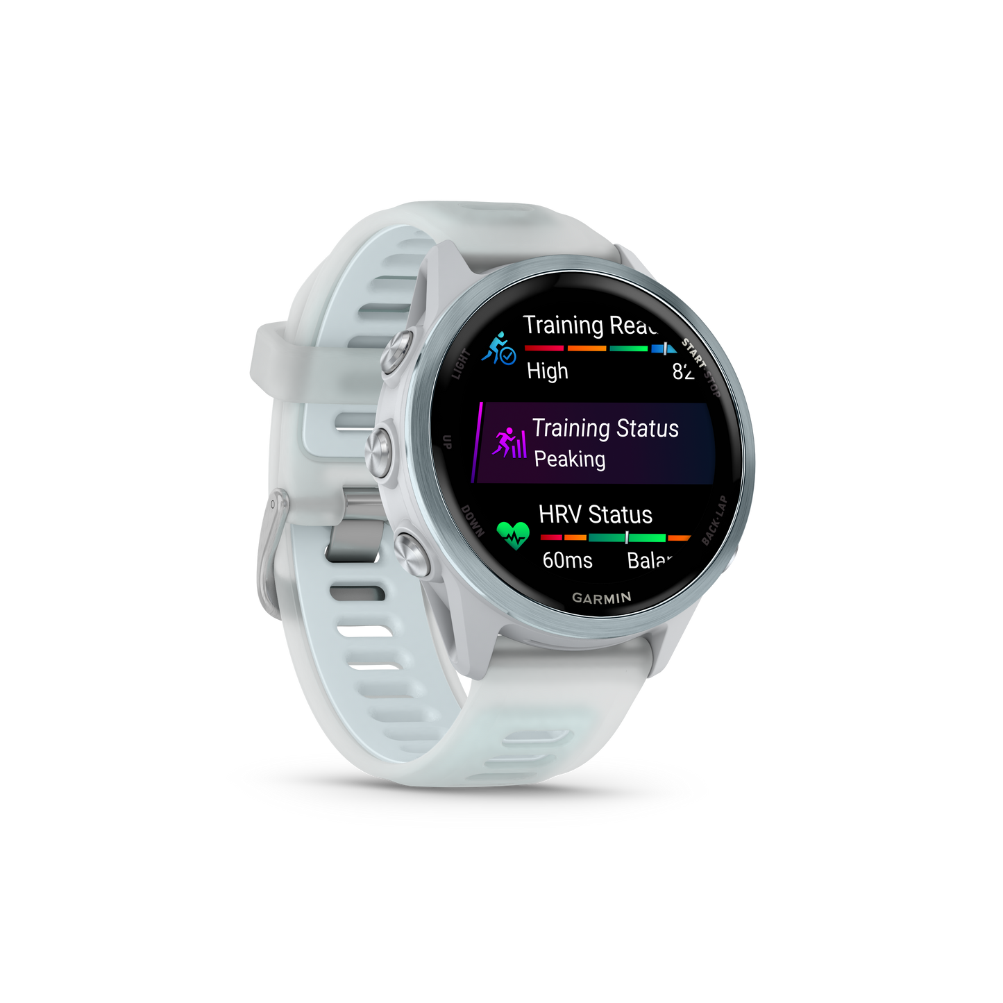 Garmin Forerunner 570 smartwatch, 42mm, Cloud Blue with Whitestone/Cloud Blue band